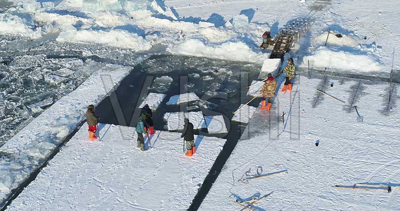 哈爾(er)濱冬季采冰 采冰(bīng)工具