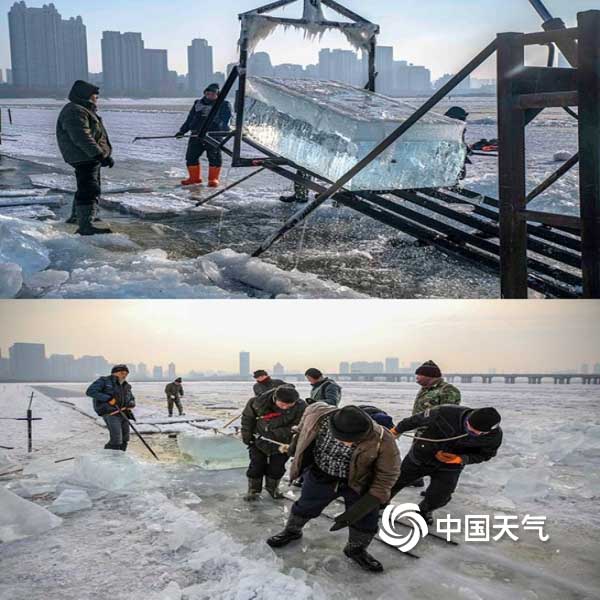 哈爾濱(bin)冬季采冰 采冰(bīng)工具